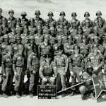 Jerry with platoon at Fort Ord, (third from bottom left)
